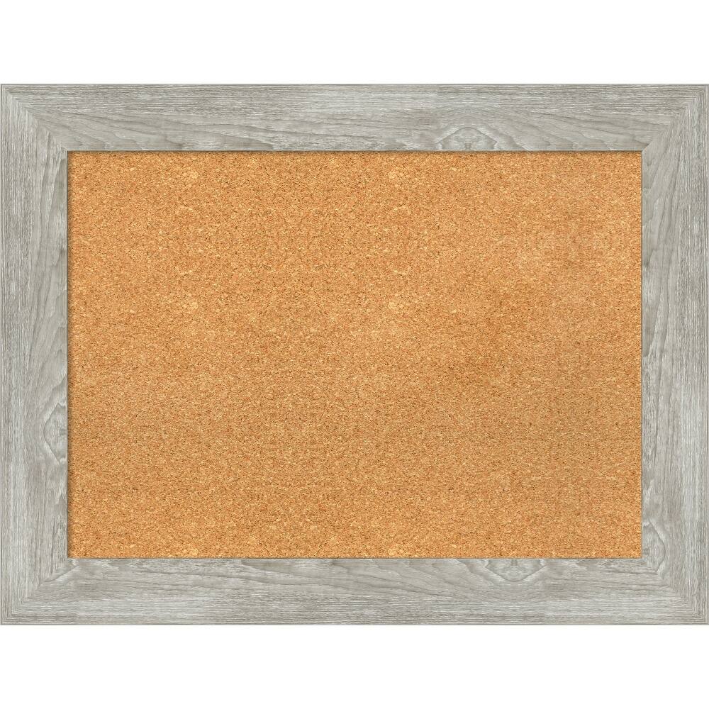 Dove Greywash Framed Cork Bulletin Memo Board