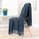preview thumbnail 46 of 59, Chanasya Textured Knit Acrylic Throw Blanket With Tassels