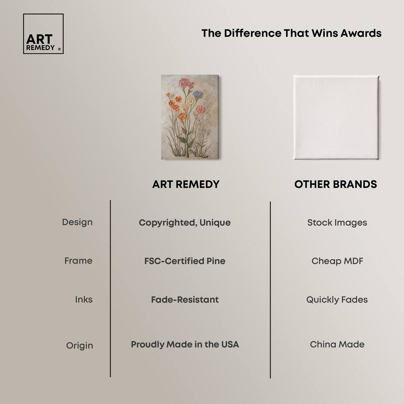 Sculpted Flora Frieze IV Canvas by Art Remedy, Gallery Wrapped