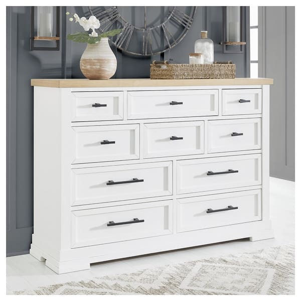 white and brown wood dresser Dott Dress
