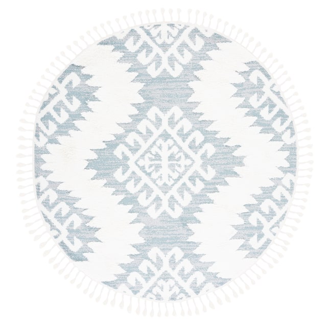 SAFAVIEH Moroccan Tassel Shag Iulieana Boho Tribal 2-inch Thick Rug