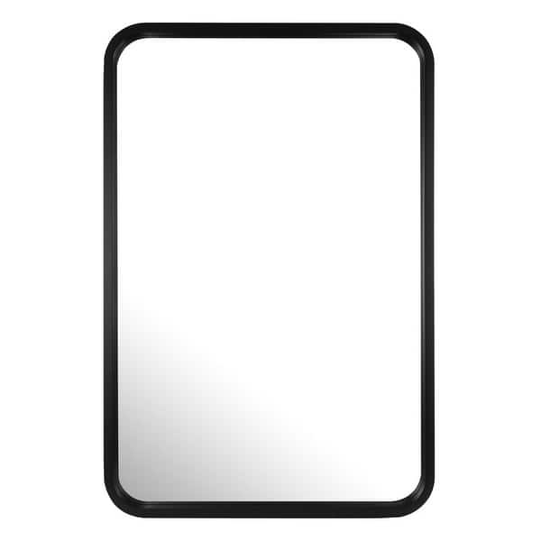 Solid Wood Frame Round Corner Rectangle Farmhouse Wall Mirror Bed