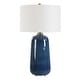 preview thumbnail 3 of 3, Uttermost Brae Blue Glaze Table Lamp - N/A