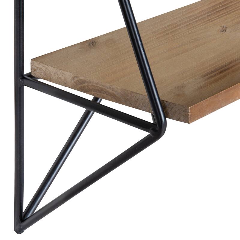 Kate and Laurel Melita Modern Two-Tier Floating Wall Shelf - 2 Shelves