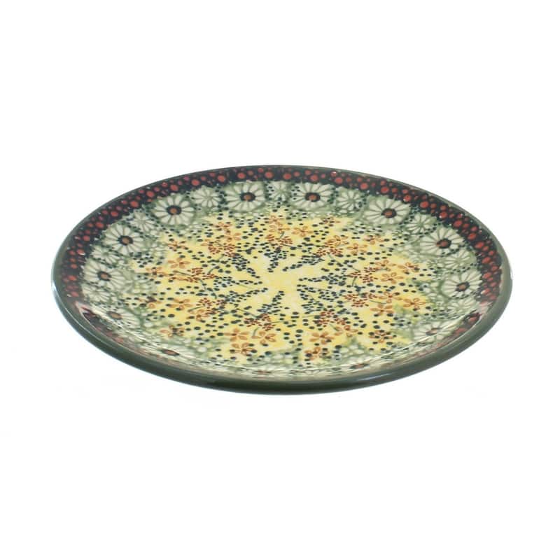 Blue Rose Polish Pottery Manufaktura Dessert Plate - Sunshine Grotto