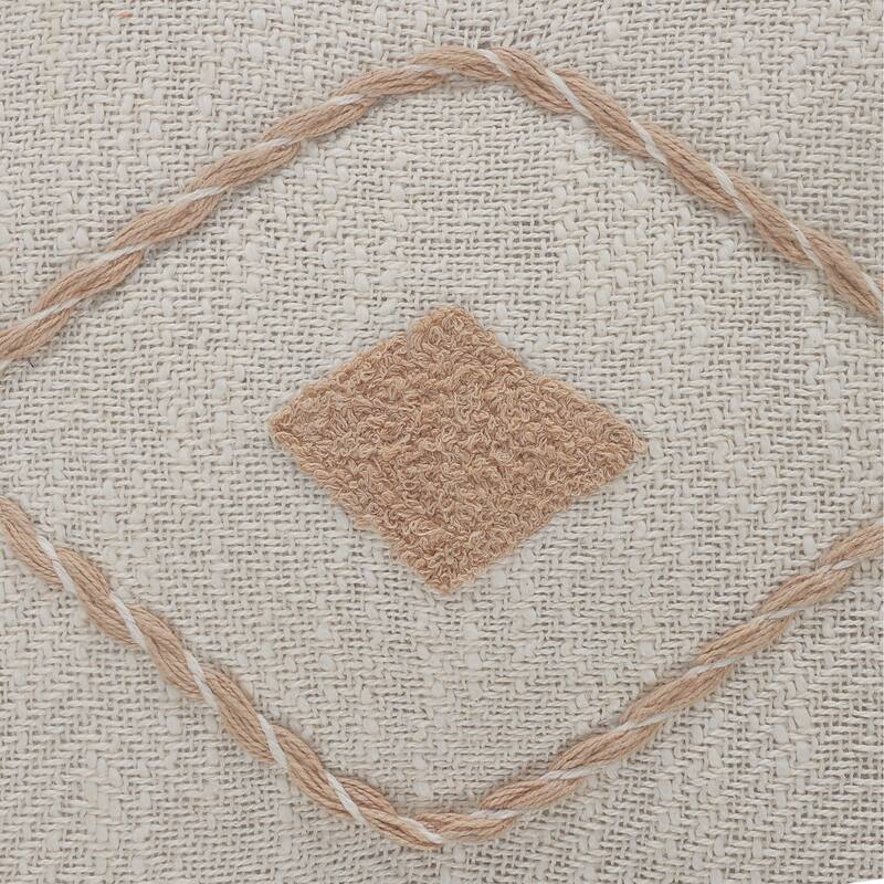 Sevita Coastal Edge Geometric Diamond Throw Pillow
