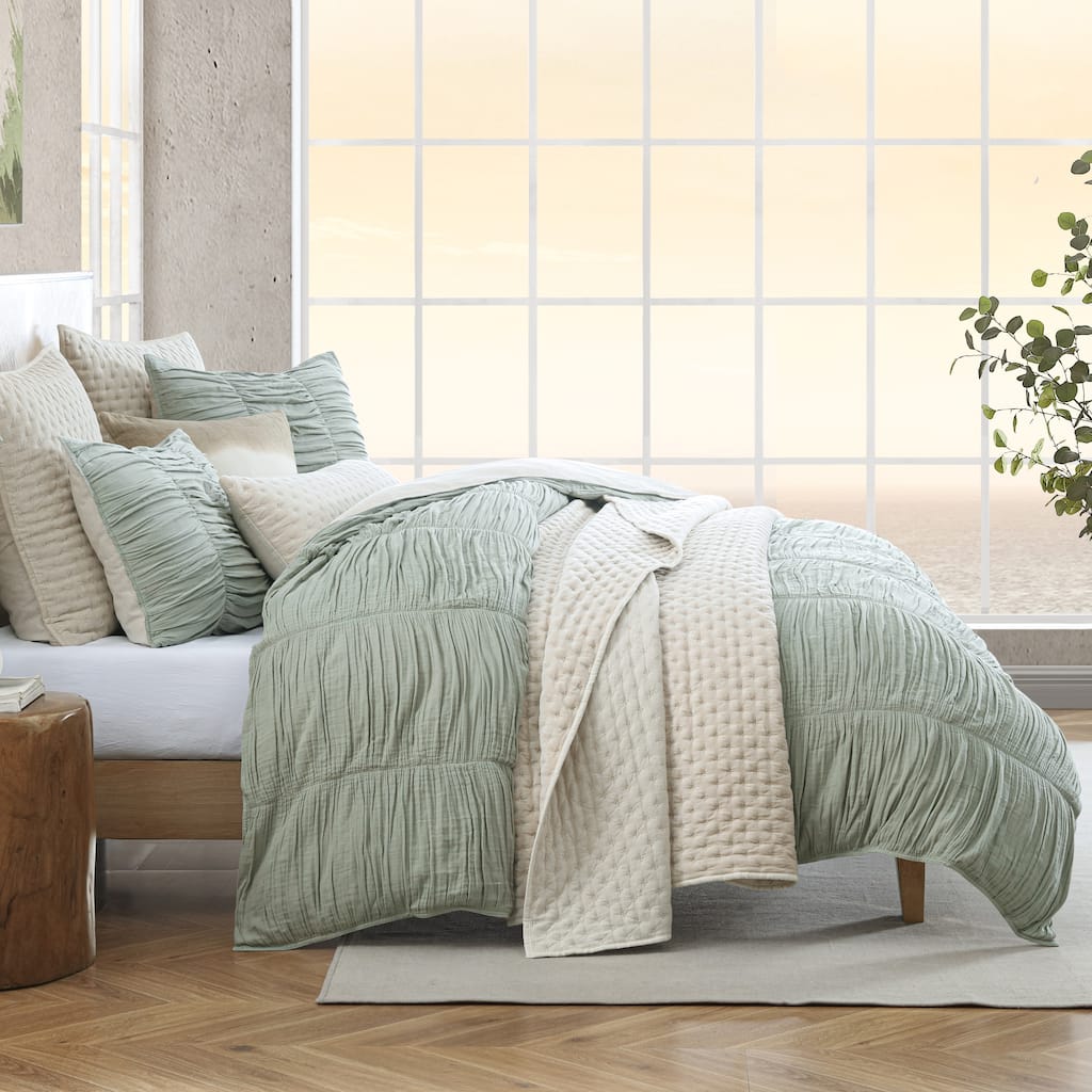 DKNY PURE Ruched Gauze Duvet Set