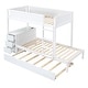 preview thumbnail 31 of 34, Twin-Over-Twin Bunk Bed with Twin size Trundle, Storage and Desk