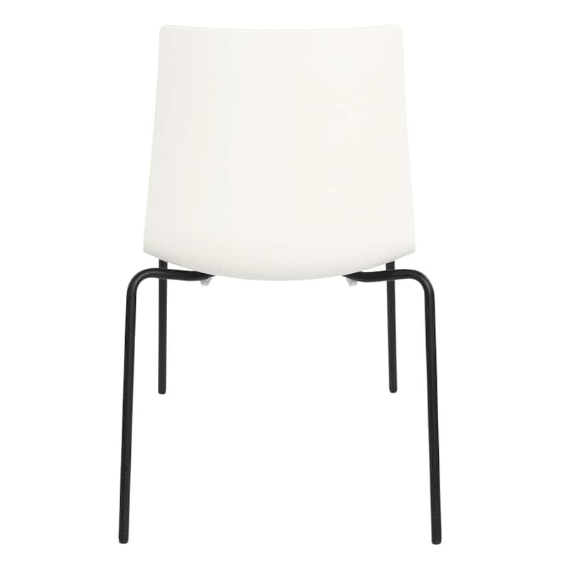 Furnish Theory Aero-S Pro Indoor/Outdoor Stackable Dining Side Chairs Polypropylene Shell & Powder-Coated Steel Legs (Set of 2)