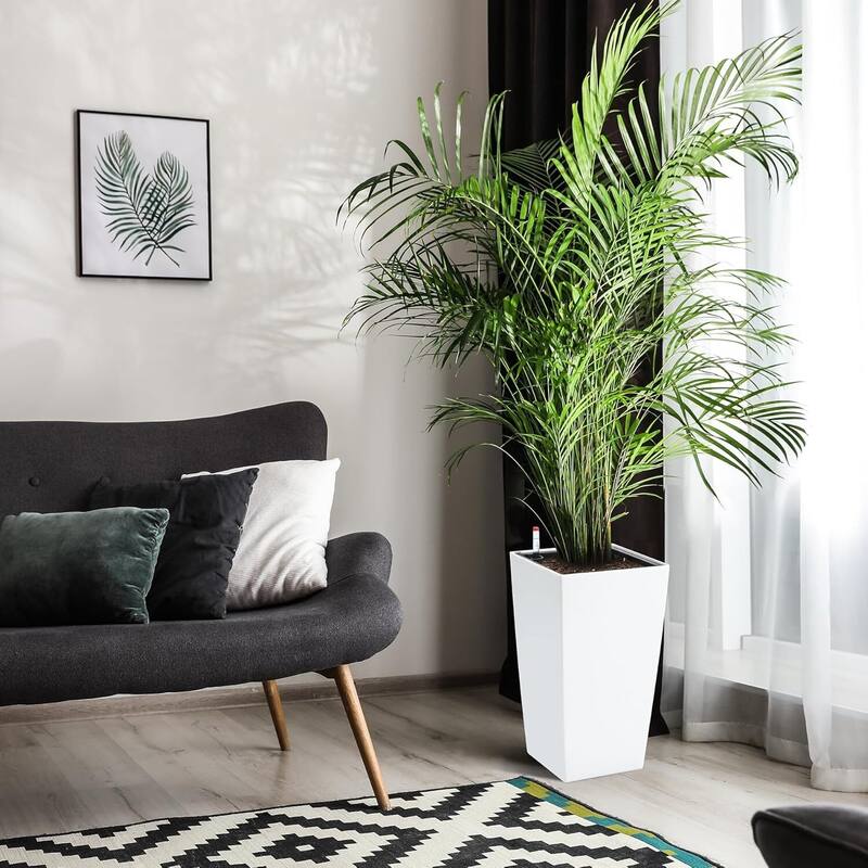 2PCS Garden Decor 16" Tall Indoor Outdoor Planters with Water Level Monitor