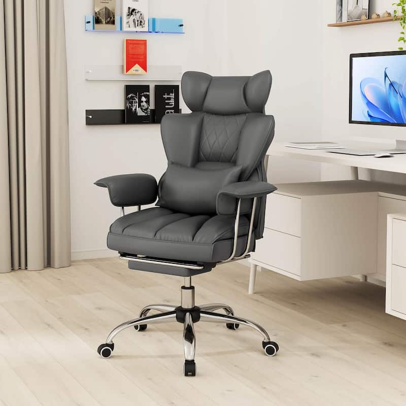 Costway Office Desk Chair Big and Tall Executive Office Chair with - See Details