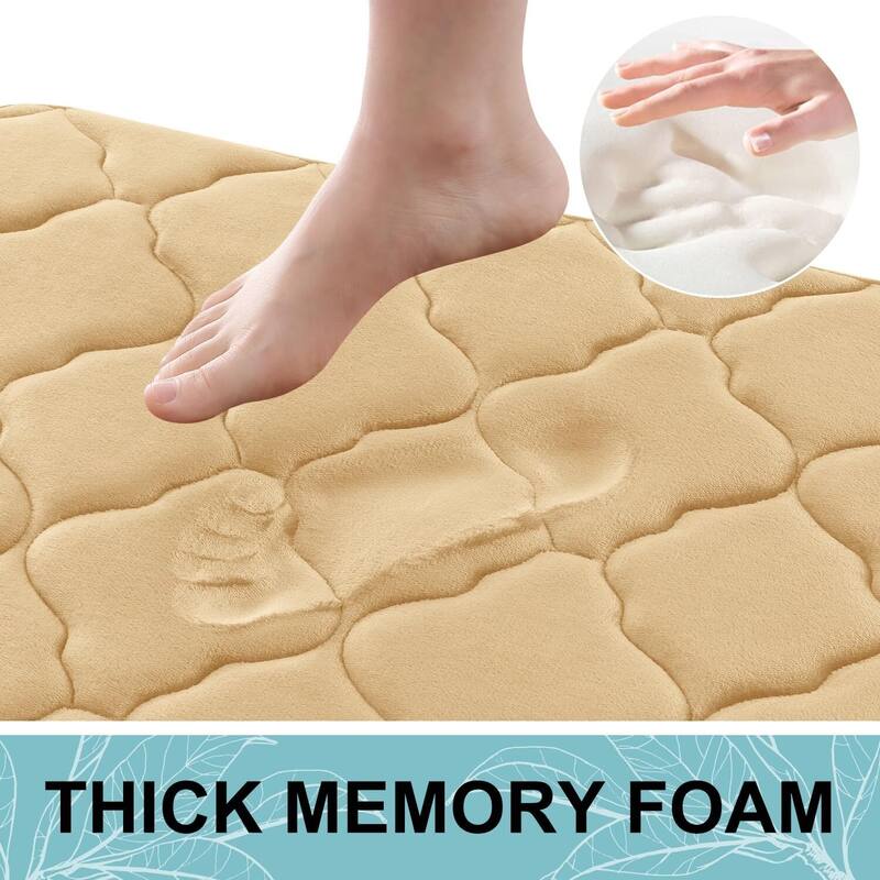 Memory Foam Bath Mat Rug 24x16