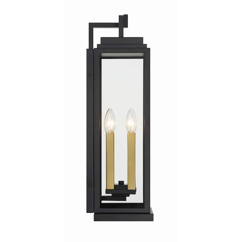 Aspen 4 Light Matte Black Outdoor Sconce - 7.75"W x 22.5"H x 7.25"D