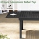 preview thumbnail 18 of 19, 5/7/11PC Outdoor Aluminum Expandable Rectangle Patio Dining Table with Folding Chairs
