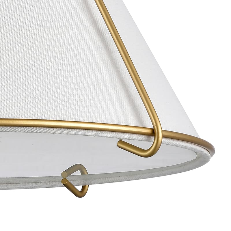 Elk Home Regalia Satin Nickel With White Linen Shade 1 Light Pendant - 18''