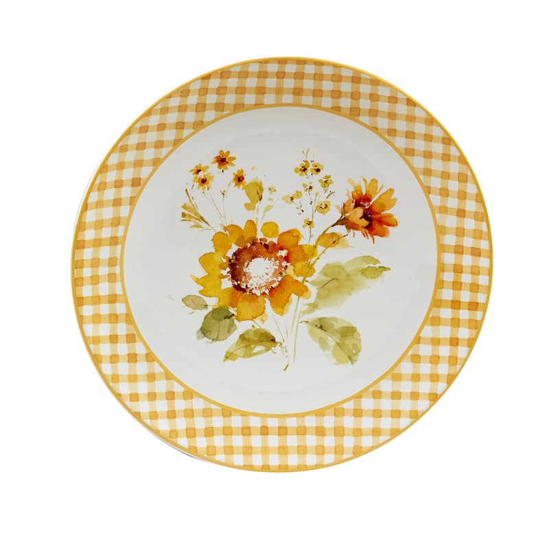 Certified International Sunflowers Forever 11" Dinnerware Plates, Set of 4 - 11" x 11"