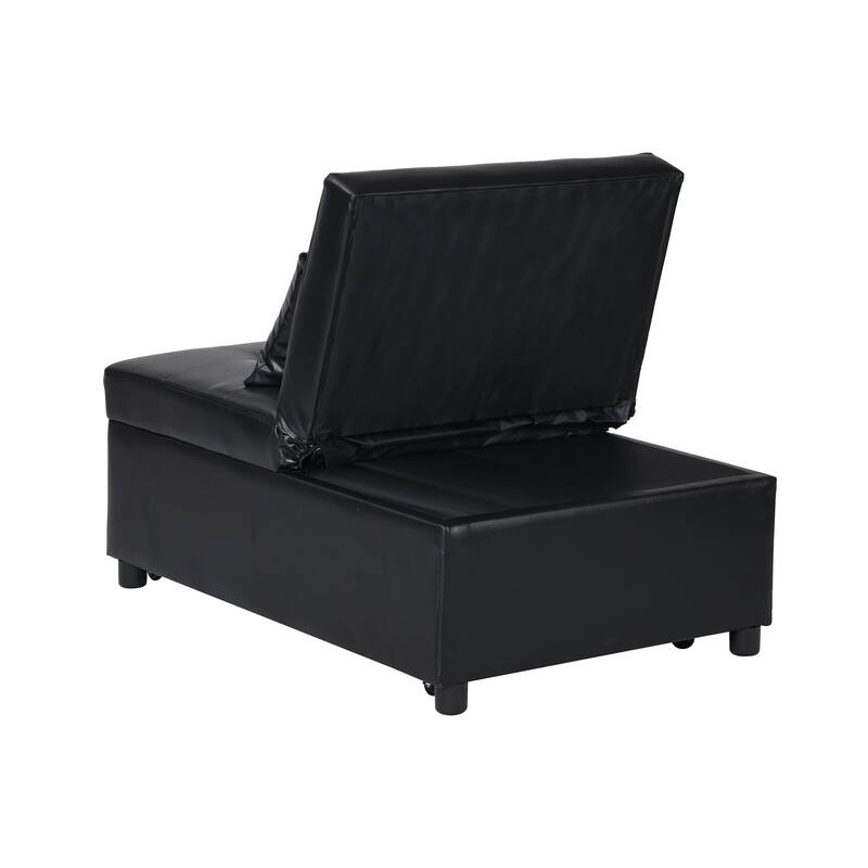 Folding Ottoman Comfortable choice, multiple functions, classic design, and cozy corners Sofa Bed - Black