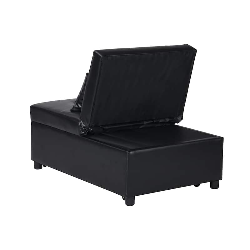 Multi-Functional Folding Ottoman Sofa Bed with Converts to Lounge Chair and Single Bed (264lb Capacity)