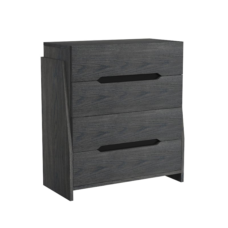 Darby Solid Wood 4-Drawer Chest - Midnight Blue Finish