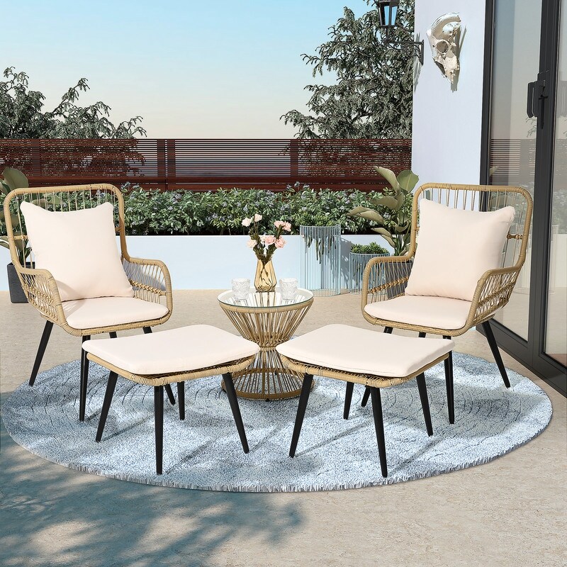 2 seater best sale rattan conversation set