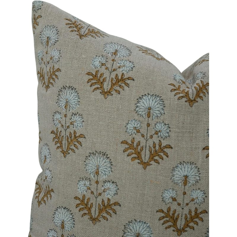 Linen Bohemian Block print pillow Cover- Rishi
