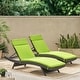 preview thumbnail 5 of 8, Salem Outdoor Cushion Set for Chaise Lounge - Cushions only (Set of 2) by Christopher Knight Home - 79.25"L x 27.50"W x 1.50"H