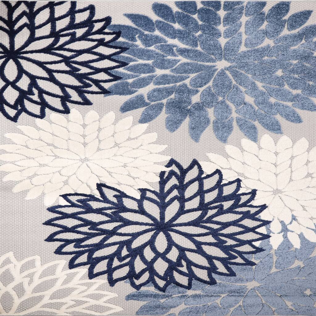 EVIVA Nature 10X12 Blue Grey Area Rug - Big