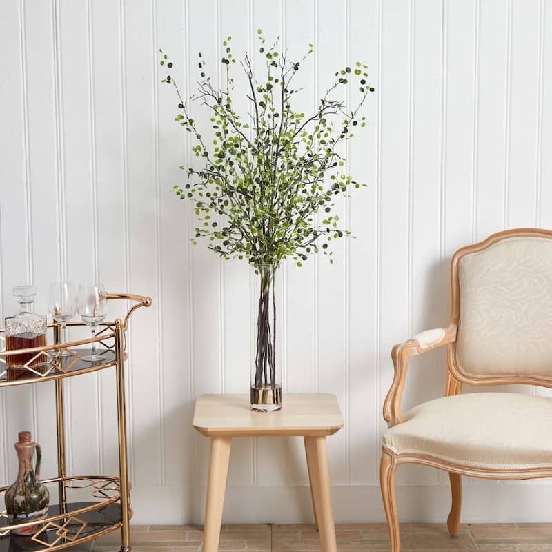 Tall Willow Arrangement in Vase - 42" Decorative Faux Floral DÃ©cor for Home Living Room Office - 42