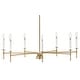 preview thumbnail 9 of 7, Lark 83077 Hux 7 Light 36" Wide Taper Candle Style Chandelier Lacquered Brass