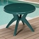 preview thumbnail 9 of 14, Outdoor Round Bistro Dining Table Table with Umbrella Hole for Bar, Garden Green