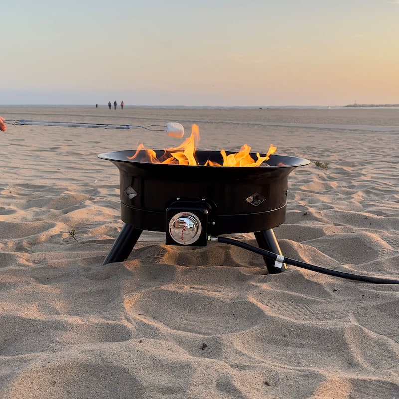 Flame King Smokeless Propane Fire Pit, 24-inch Portable Firebowl