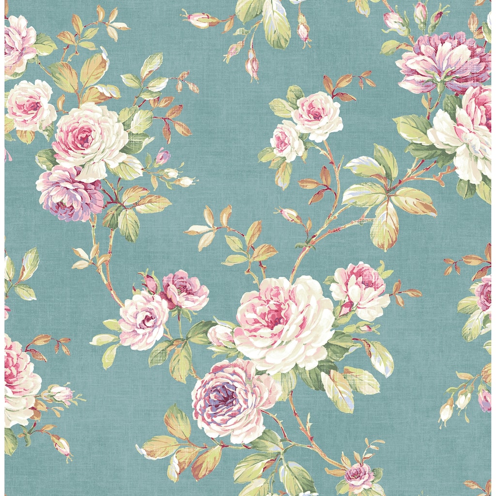 Seabrook Designs Herman Rose Trail Unpasted Wallpaper