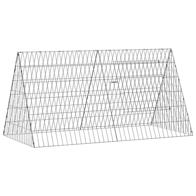 vidaXL Chicken Cage Silver in Galvanised Steel