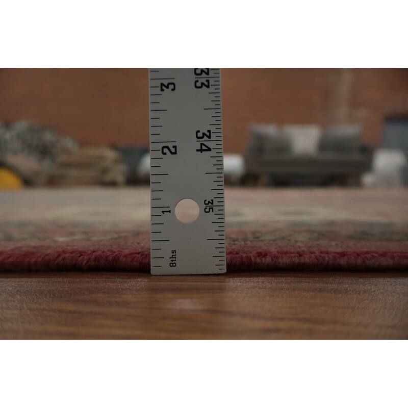 Hand Knotted Oriental 100% Wool Carpet Traditional Floral Pink Ziegler Area Rug - 11' 4'' X 8' 10''