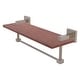 preview thumbnail 10 of 16, Allied Brass 16 Inch Solid IPE Ironwood Shelf with Integrated Towel Bar
