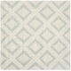 preview thumbnail 4 of 14, SAFAVIEH Handmade Chatham Pallie Modern Moroccan Wool Rug 5' Square - Grey/Ivory - Square