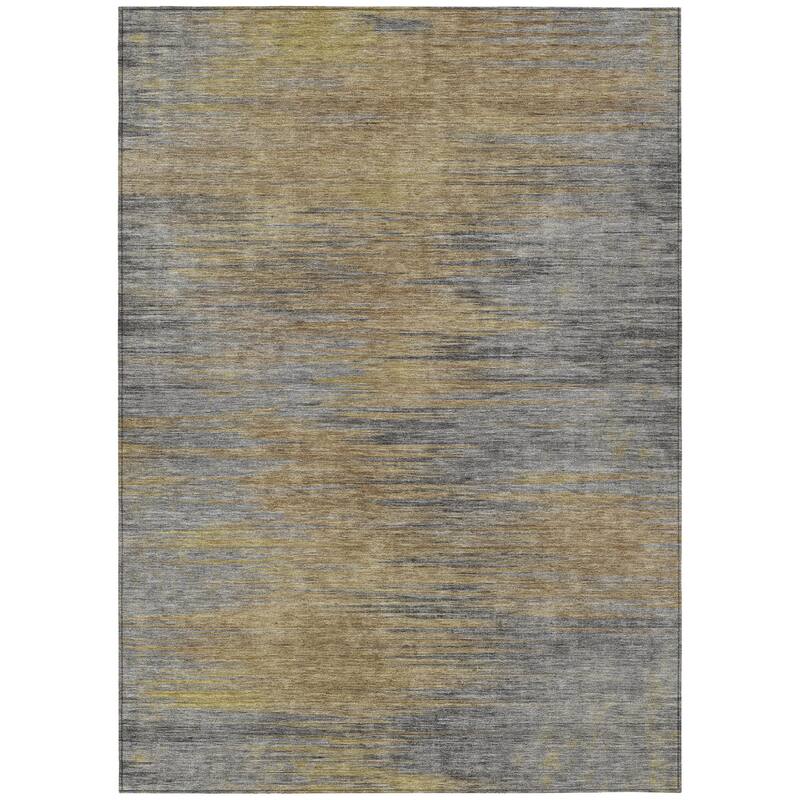 HomeRoots Abstract Transitional Rectangle Outdoor Rug