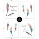 preview thumbnail 5 of 4, Sweet Jojo Designs Turquoise Coral Boho Feather Collection Wall Decor Art Prints (Set of 4) - Explore Dream, Wild Free