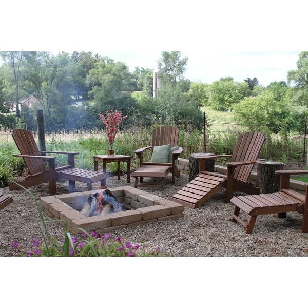Adirondack chair with best sale built in ottoman