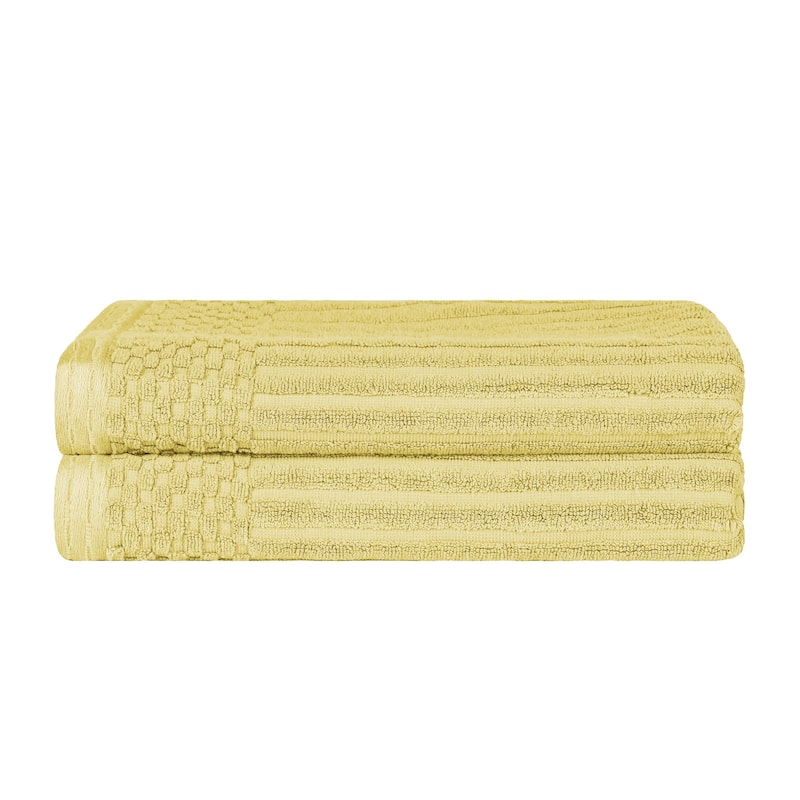 Superior Ribbed Cotton Absorbent Heavyweight Bath Towel Set
