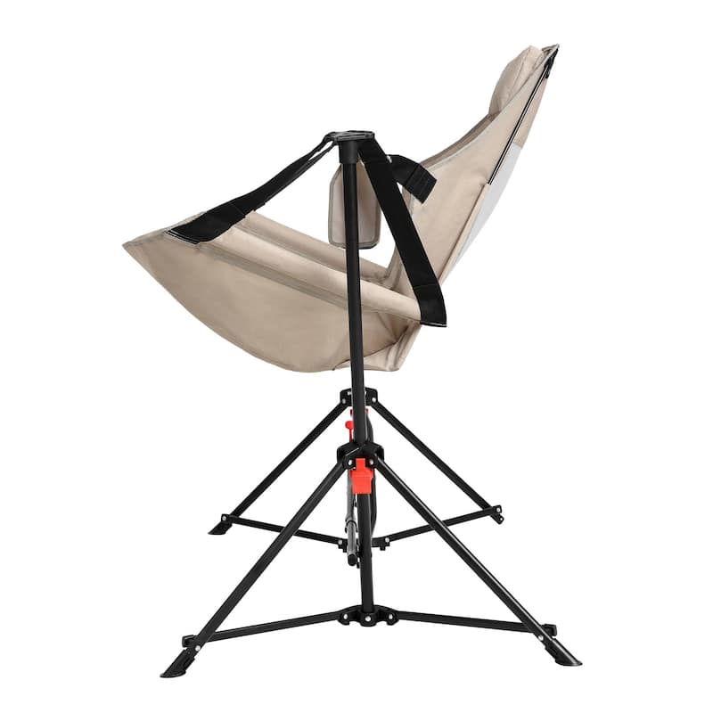 Steel Frame Hammock Camping Chair (2-Pack) with Adjustable Recliner with Pillow and Cup Holder, 250lb Capacity