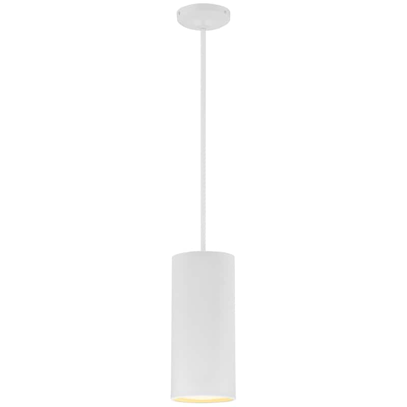 Access Lighting Pilson XL - 11" Cylinder Pendant - Rod - Replaceable LED - 10.5" H - Matte White