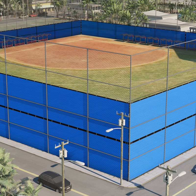 ColourTreeUSA 10 ft. Length Fence Privacy Screen Windscreen Cover Fabric Shade Tarp Netting Mesh Cloth Commercial Grade 170 GSM