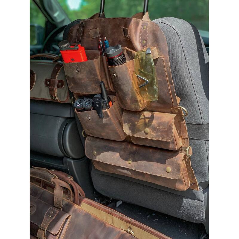 Outdoor Leisure Products Model CT10004 Hunter's Leather Car Seat Organizer