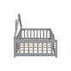 preview thumbnail 14 of 41, Simple wooden floor bed with guard rails
