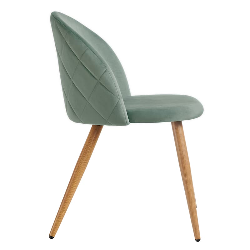 HomyLin Modern Upholstered Fabric Dining Chair Mid Back Armless