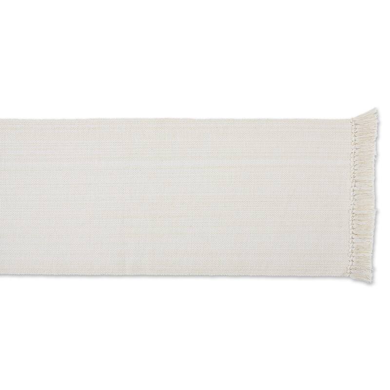 DII Variegated Taupe Fringe Table Runner 13x72