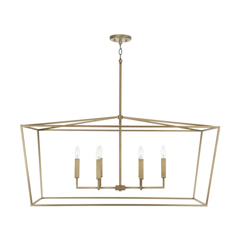 Thea 6-light Island Fixture/ Chandelier - Aged Brass