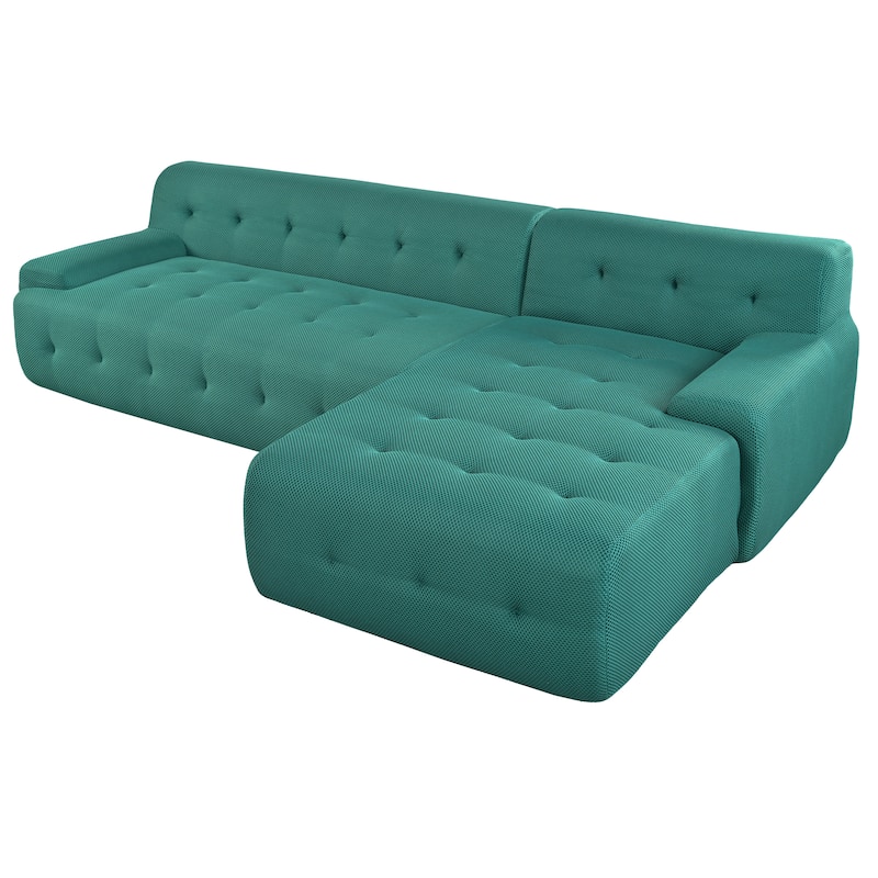 Sectional Sofa Minimalist Modular Couch, 3 Seat Modern Sofa Upholstered Deep Seat Couches Livingroom Lounge Couches