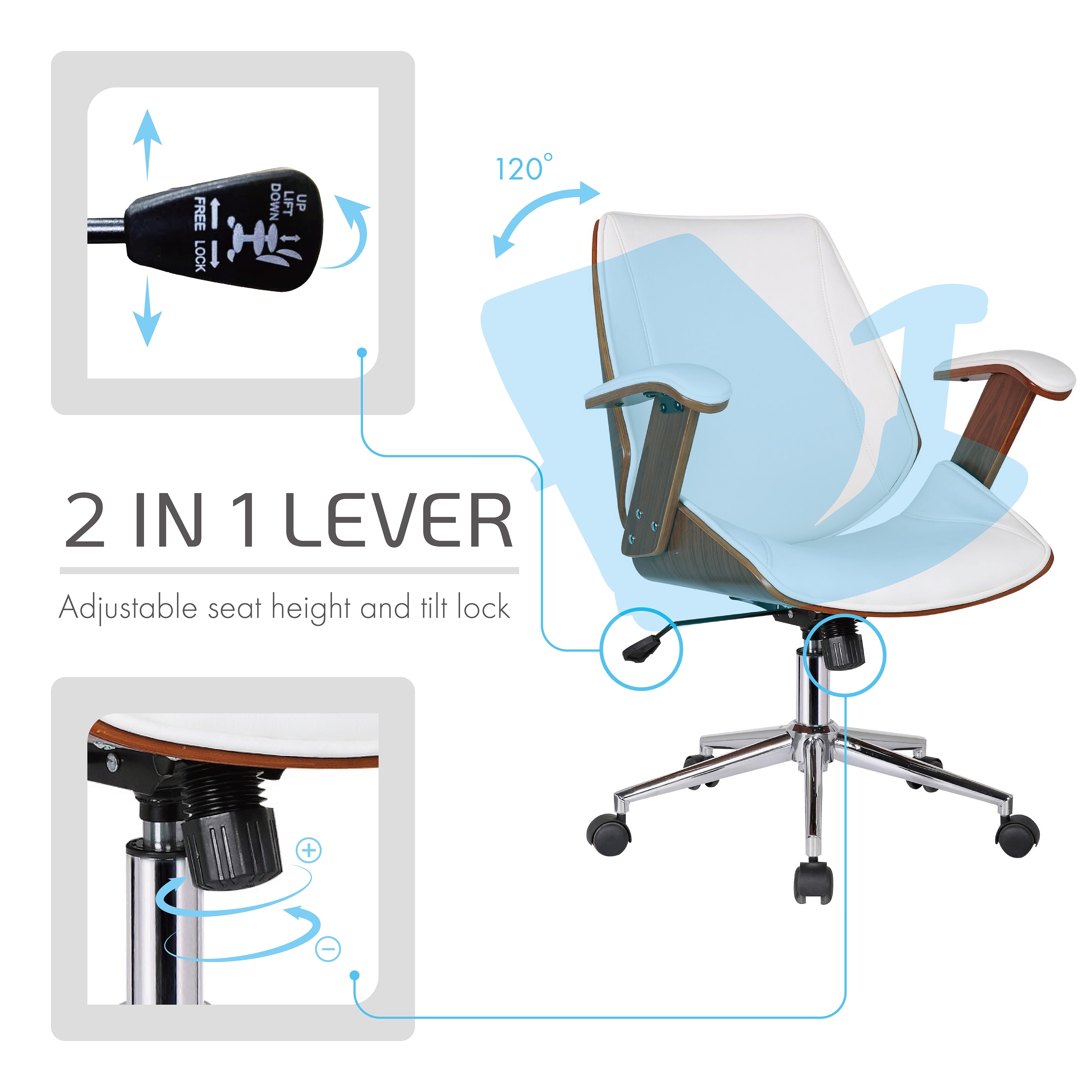 Porthos home noah adjustable office chair store